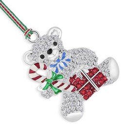 Newbridge Teddy Bear with Candy Cane Christmas Tree Decorati