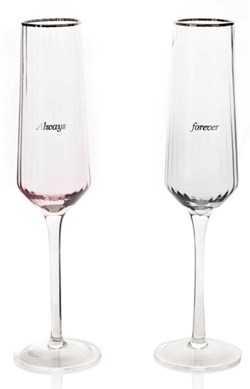 Amore Set of 2 Flute Glasses - Always & Forever $ Nov