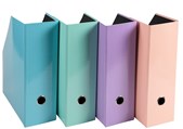 Exacompta Pack of 2 magazine files 100mm spine assorted colours
