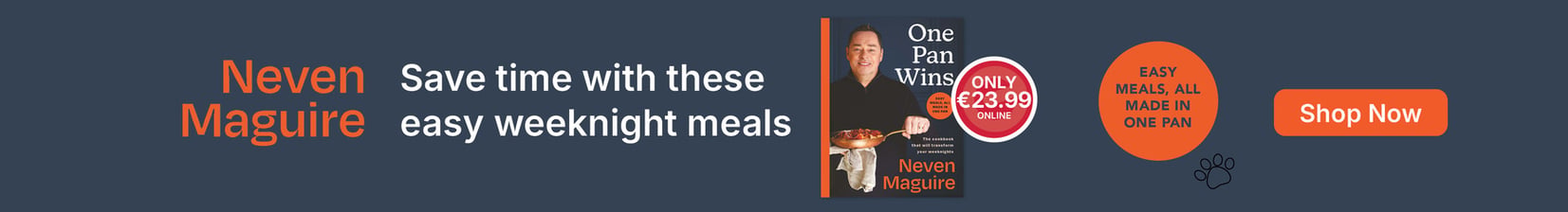 banner for One Pan Wins book by Neven Maguire