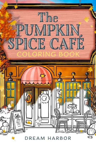 Pumpkin Spice Cafe Colouring Book