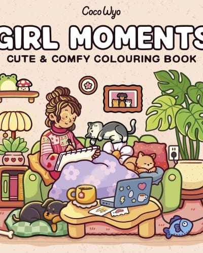 Girl Moments Cozy Colouring Book