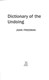 Dictionary of the undoing by John Freeman