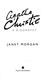 Agatha Christie by Janet P. Morgan