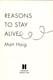 Reasons to stay alive by Matt Haig