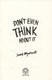 Don't even think about it by Sarah Mlynowski