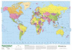 Map Of The World Laminated Poste by Schofield & Sims