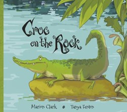 Croc on the rock by Marion Clark