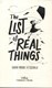 List Of Real Things P/B by Sarah Moore Fitzgerald