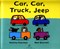 Car, car, truck, jeep by Katrina Charman