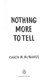 Nothing More To Tell P/B by Karen M. McManus