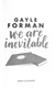 We are inevitable by Gayle Forman