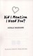 Did I mention I need you? by Estelle Maskame