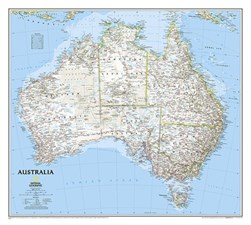 Australia Classic, Laminated by National Geographic Maps
