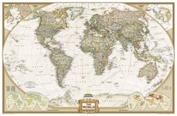 World Executive, Enlarged &, Tubed by National Geographic Maps