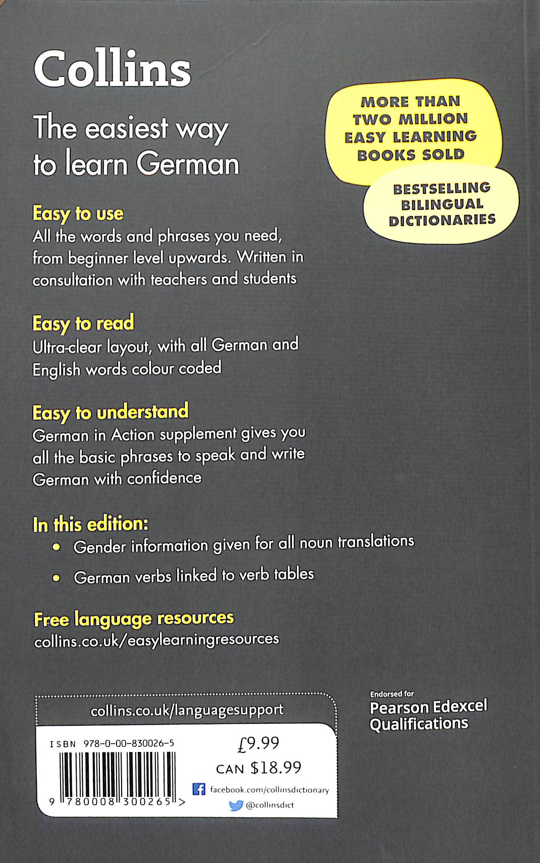 Buy Collins Easy Learning German Dictionary Book at Easons