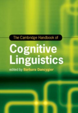 The Cambridge handbook of cognitive linguistics by Barbara Dancygier