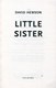 Little Sister (FS)  P/B by David Hewson