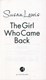 Girl Who Came Back  P/B by Susan Lewis