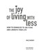 The joy of living with less by Mary Lambert