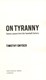 On Tyranny Twenty Lessons from the Twentieth Century P/B by Timothy Snyder