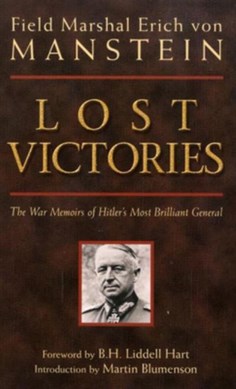 Lost victories by Erich von Manstein