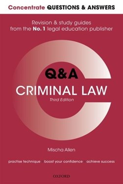 Criminal law by Mischa Allen