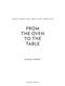 From the oven to the table by Diana Henry