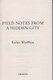Field notes from a hidden city by Esther Woolfson