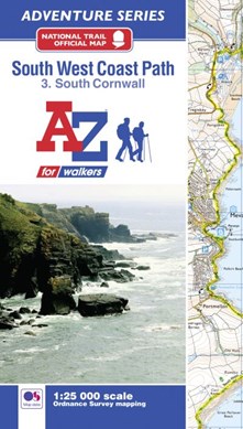 South West Coast Path National Trail Official Map South Corn by A-Z Maps