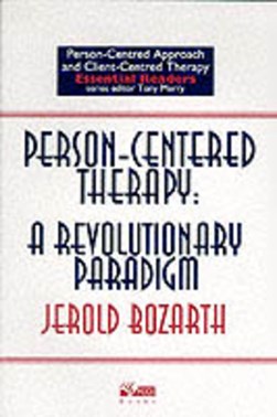 Person-centered therapy by Jerold D. Bozarth