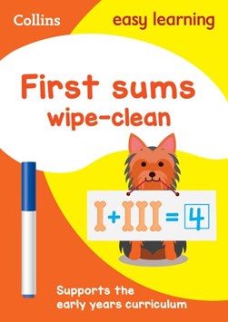 First Sums Age 3-5 Wipe Clean Activity Book by Collins Easy Learning
