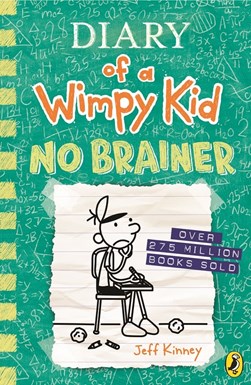 Diary of a Wimpy Kid 18 No Brainer by Jeff Kinney book cover