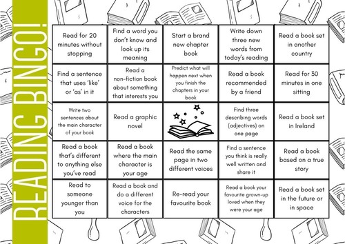 Reading bingo book tracker - create your own