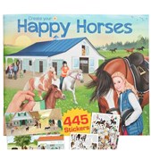 TOPModel Create Your Happy Horses Colouring Book