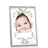 Newbridge Silver Baby Frame White Ribbon 4x6