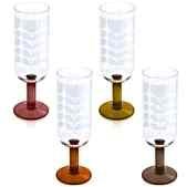 ORLA KIELY FORMAL CHAMPAGNE GLASS SET 4