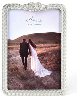 AMORE Silver-Plated Infinity 3D Knot Frame 4" x 6"