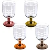 ORLA KIELY FORMAL WINE GLASS SET 4