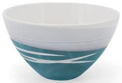 PAUL MALONEY POTTERY TEAL BOWLS 4 Pack