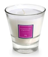 Tipperary Crystal Lily Filled Tumbler Glass Candle