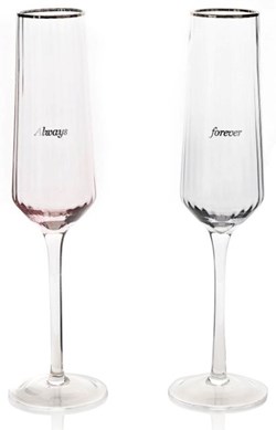 Amore Set of 2 Flute Glasses - Always & Forever $ Nov