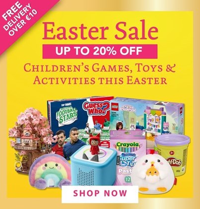 easter sale - up to 20% off games, toys & activities for children