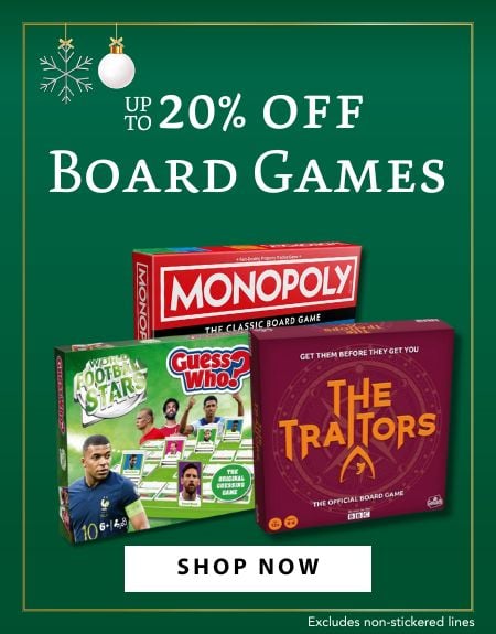 Christmas Deal - up to 20% off board games 