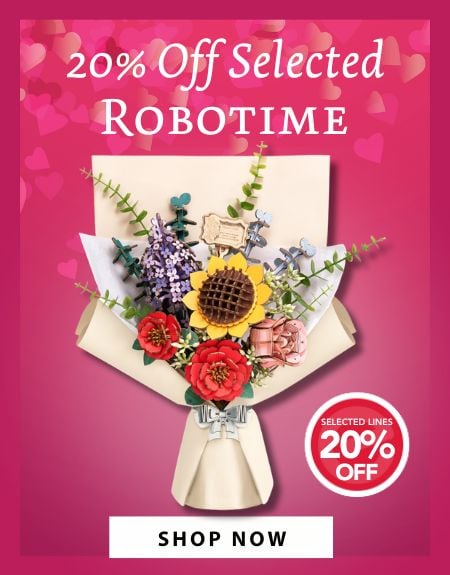 20% off selected robotime banner 