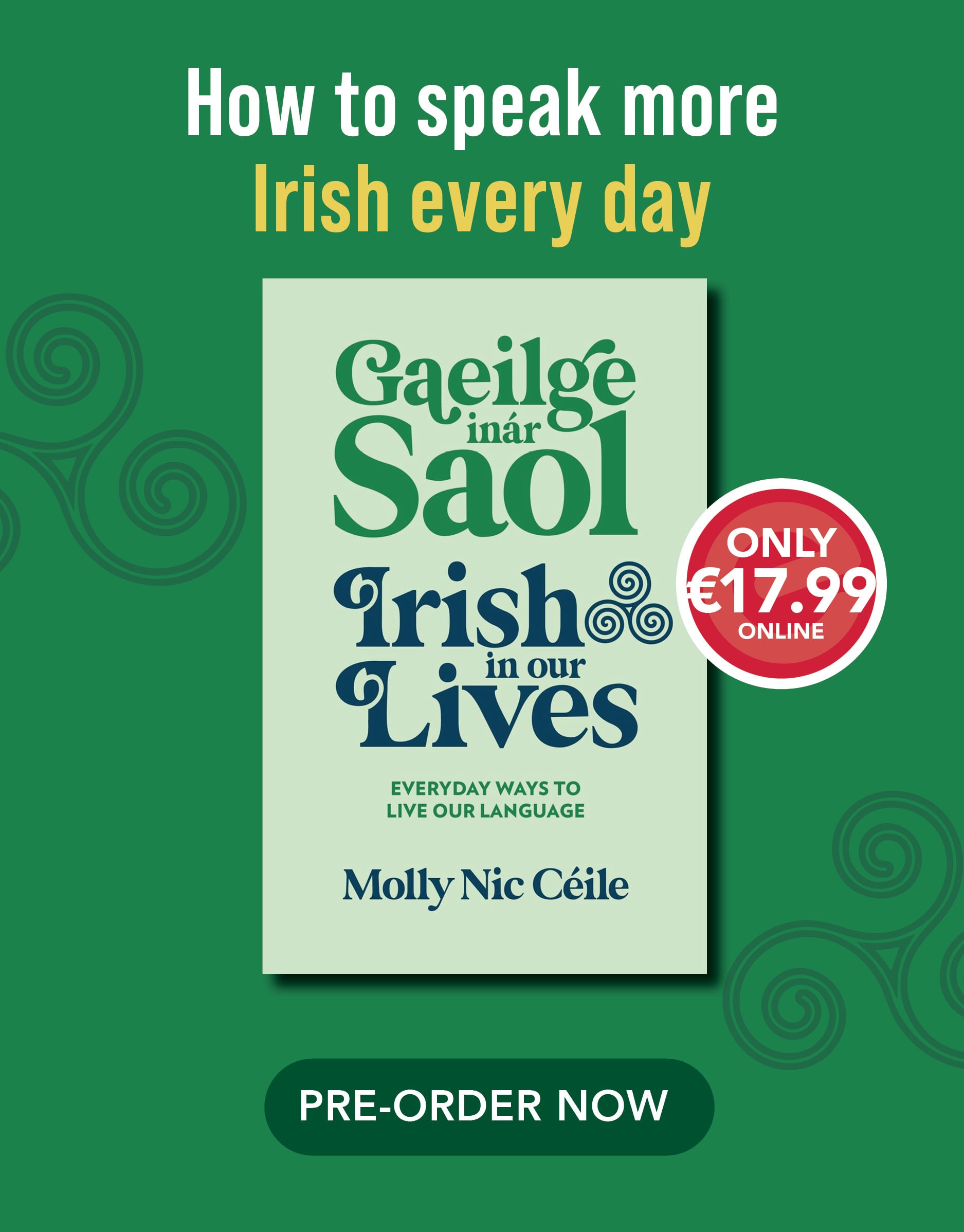 Gaeilge inár Saol Irish In our lives book by Molly Nic Ceide 