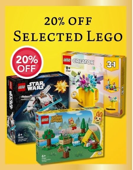 Lego deals - 20% off selected lego sets in our easter sale 