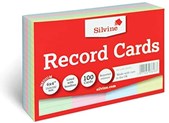 Record Cards 5X3 100 Coloured