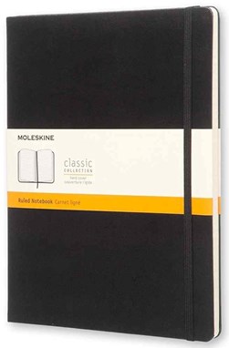 Moleskine Notebook XL Ruled Black Hard Cover