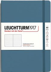 Leuchtturm1917 Hardcover A5 Notebook, Dotted, Stone Blue